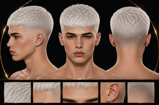 Silver Curly Fade 4